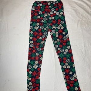 Lula roe snowflake leggings